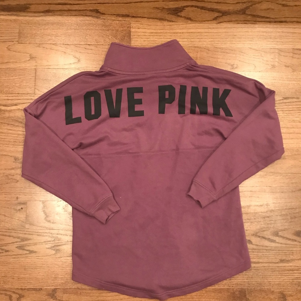 Pink Quarter-Button Sweatshirt - Picture 6 of 10